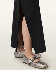 Holly Leather Stud Ballet Flats