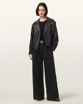 Haze Pleated Wide Leg Jeans