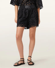 Amelie Mid Rise Relaxed Lace Shorts