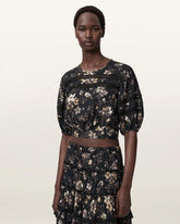 Peony Lace Trim Cropped Top