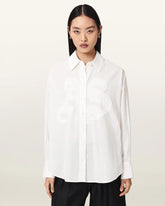 Sparrow Linen Blend Embroidered Shirt