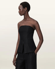 Charley Bodycon Fit Linen Blend Bodice