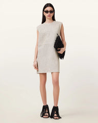 Nessa Woven Leather Mini Dress