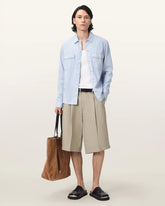 Castro Wide Leg Cotton Shorts