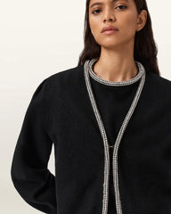 Odell Embellished Wool Cardigan