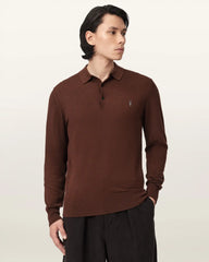 Mode Merino Long Sleeve Ramskull Polo Shirt