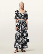 Levy Floral Midi Skirt
