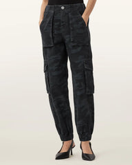 Freda Camouflage Denim Cargo Pants