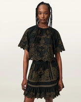 Miriam Embroidered Short Sleeve Top