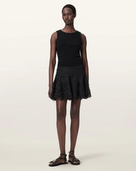 Lillith Embroidered Mini Skirt