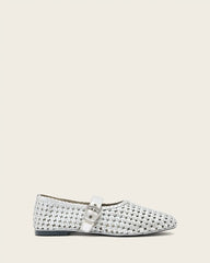 Sabine Woven Leather Flats