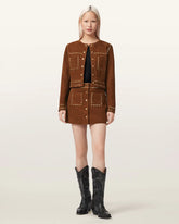 Alice Suede Studded Mini Skirt