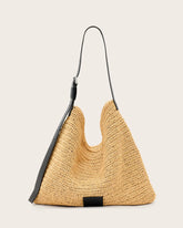 Asha Woven Straw Hobo Shoulder Bag