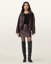 Renai Leather Mini Skirt