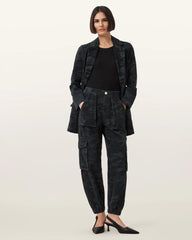 Freda Camouflage Denim Cargo Pants