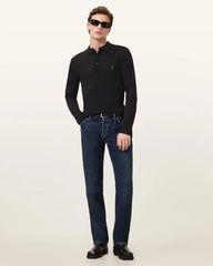 Mode Merino Long Sleeve Ramskull Polo Shirt