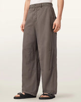 Echo Linen Blend Barrel Leg Pants