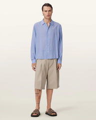 Furrow Long Sleeve Boxy Striped Shirt