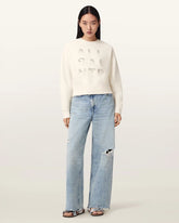 Stacks Separo Embellished Cropped Sweatshirt