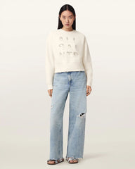 Stacks Separo Embellished Cropped Sweatshirt