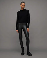 Cora High-Rise Skinny Fit Faux Leggings