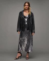 Billie Relaxed Leather Biker Jacket