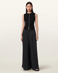 Poppy Satin Straight Leg Pants