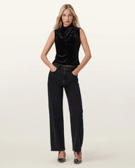 Tia Velvet Sleeveless Top