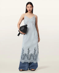 Samia Linen Lace Midi Dress