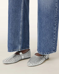 Sabine Woven Leather Flats