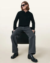 Statten Long Sleeve Ramskull Polo Sweater