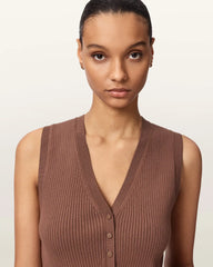 Cruz Ribbed Knitted Waistcoat