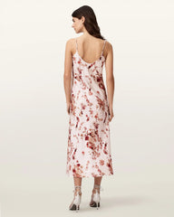 Melody Floral Silk Blend Midi Slip Dress.
