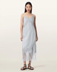 Samia Linen Lace Midi Dress