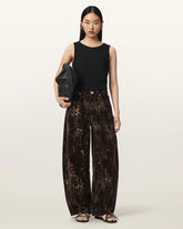 Jett Leopard Print Barrel Leg Jeans