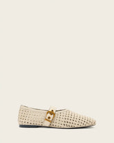 Sabine Woven Leather Flats