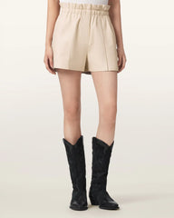 Fran High Rise Leather Shorts