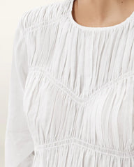 Melani Round Neck Gathered Top