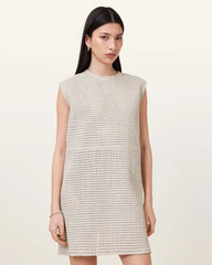 Nessa Woven Leather Mini Dress