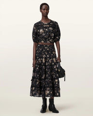 Talia Printed Midi Skirt