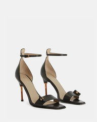 Betty Square Toe Leather Heeled Sandals