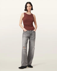 Katarina Boat Neck Slim Fit Tank Top