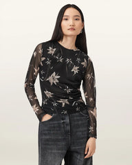 Caia Floral Mesh Top