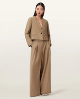 Poppy Single Breasted Pleated Blazer