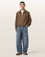 Lakeshaw Relaxed Fit Linen Blend Check Jacket