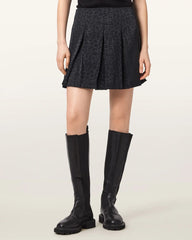 Viola Leopard Print Pleated Mini Skirt