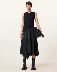 Pia Asymmetric Satin Dress