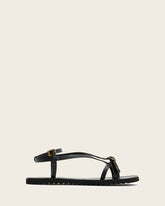 Tyla Eyelet Leather Buckle Sandals