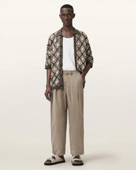 Becco Tapered Leg Pleated Pants