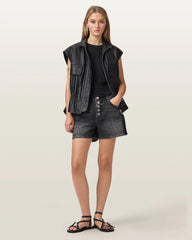 Tay Mid Rise Denim Shorts